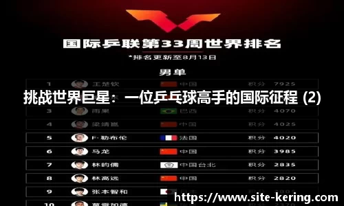 挑战世界巨星：一位乒乓球高手的国际征程 (2)